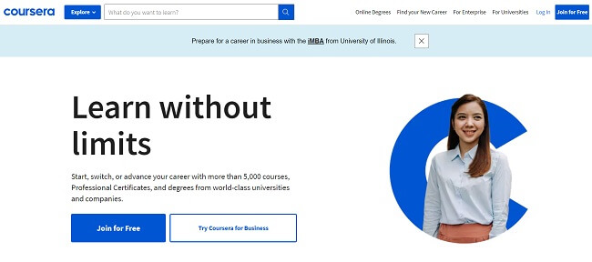 Coursera Homepage