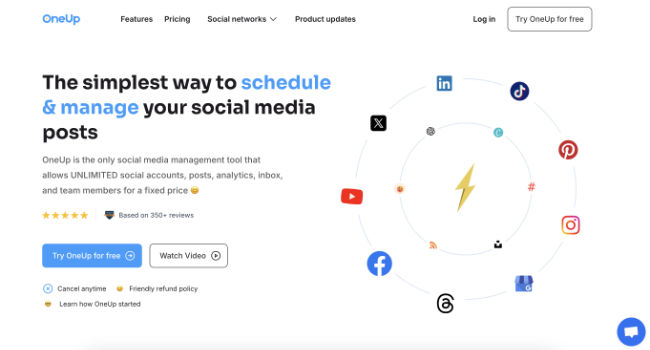 OneUp Homepage