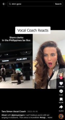 tiktok tara simon reacts