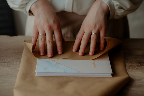 wrapping book