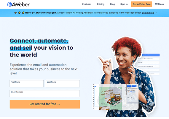 01 aweber homepage