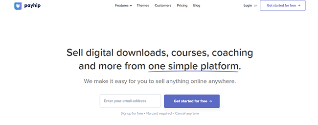 01 payhip homepage