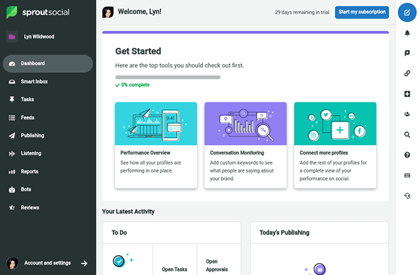 01 sprout social user interface