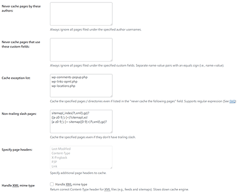 10 Setup exclusions