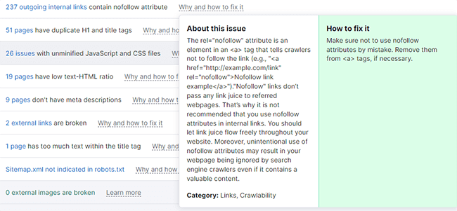 14 site audit error