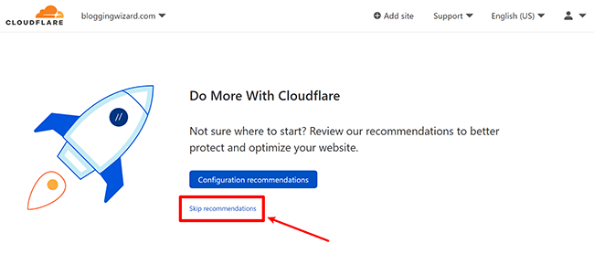 16 Skip recommendations for settings