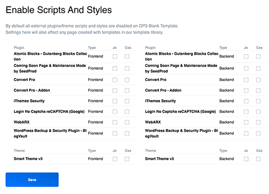 16 Style and script enabler