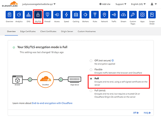 22 Configure CloudflareSSL settings