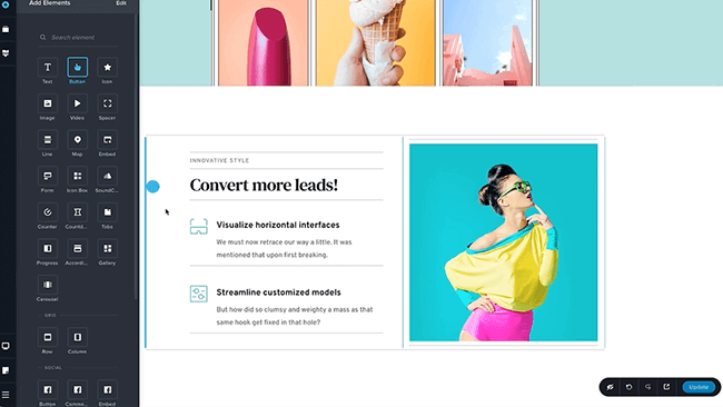 brizy interface