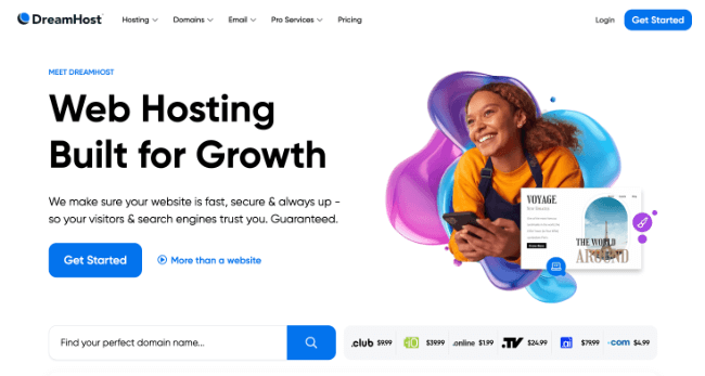 dreamhost homepage