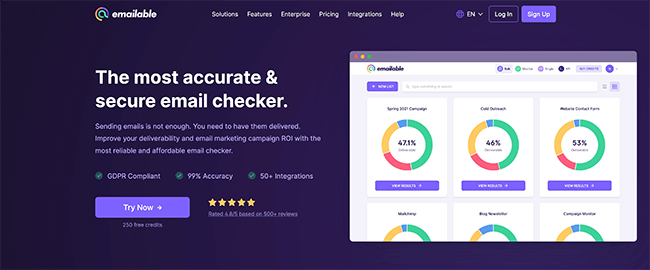 Emailable Homepage