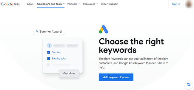 Google Ads Homepage