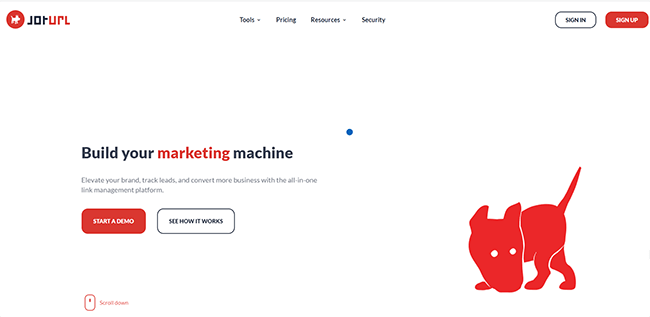 Jot URL Homepage