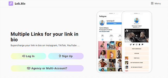 Lnk.bio Homepage