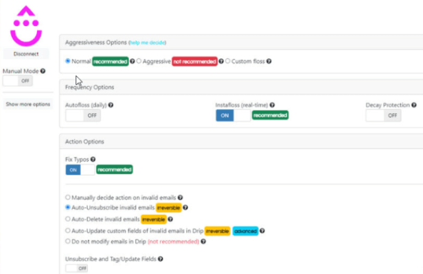 mailfloss dashboard