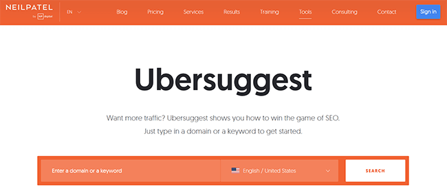 NeilPatel Homepage