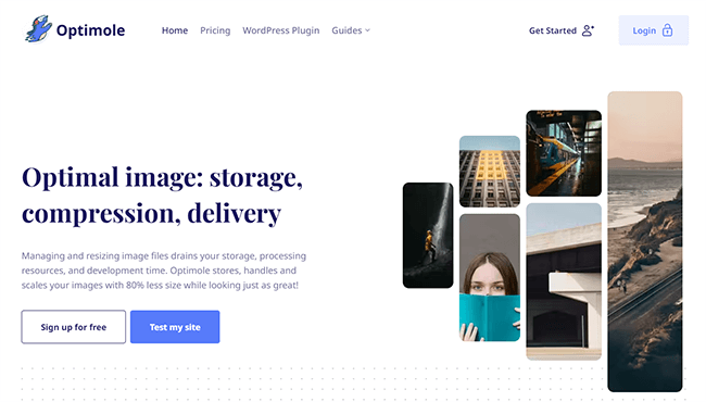 optimole homepage