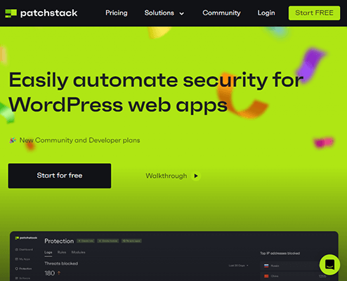 patchstack homepage
