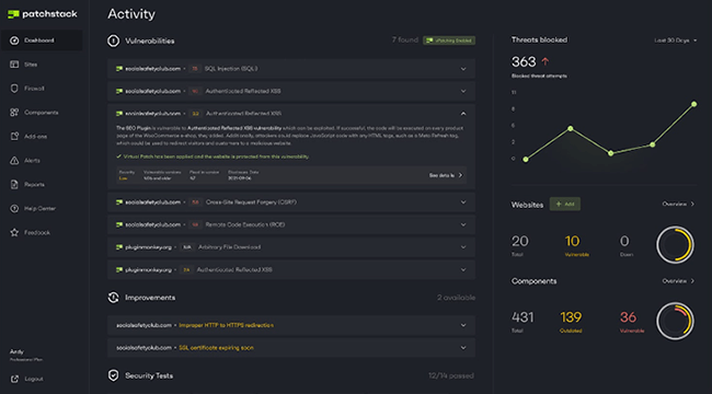 patchstack ui