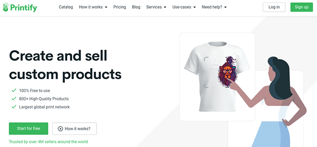 printify homepage