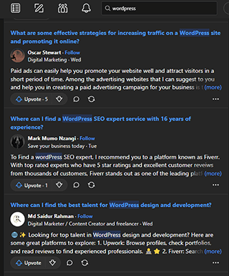 quora wordpress