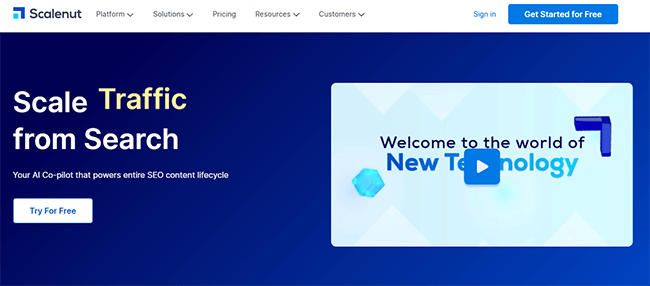 scalenut homepage