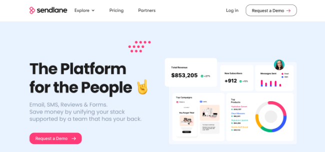 sendlane homepage