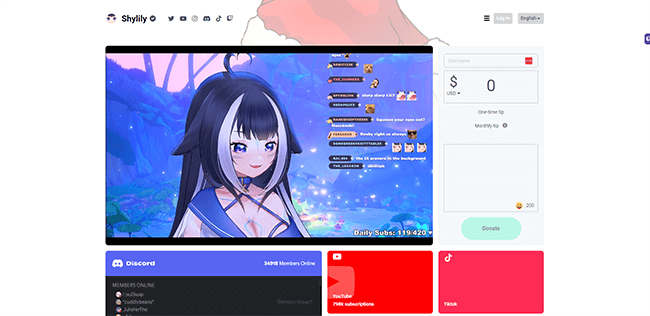 streamlabs tip page