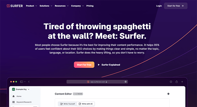 Surfer Homepage