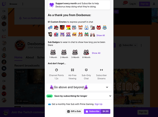 twitch subscribe