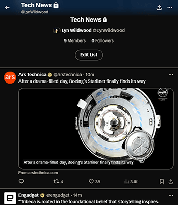 twitter x list
