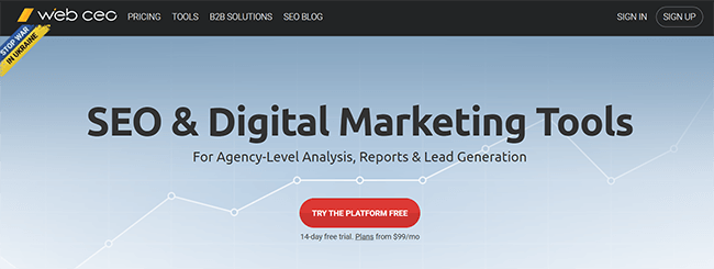 Web CEO Homepage