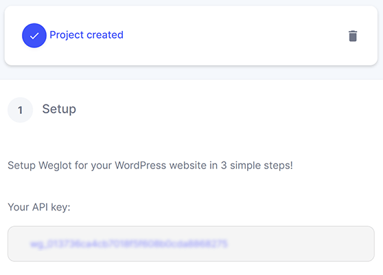 Weglot api key